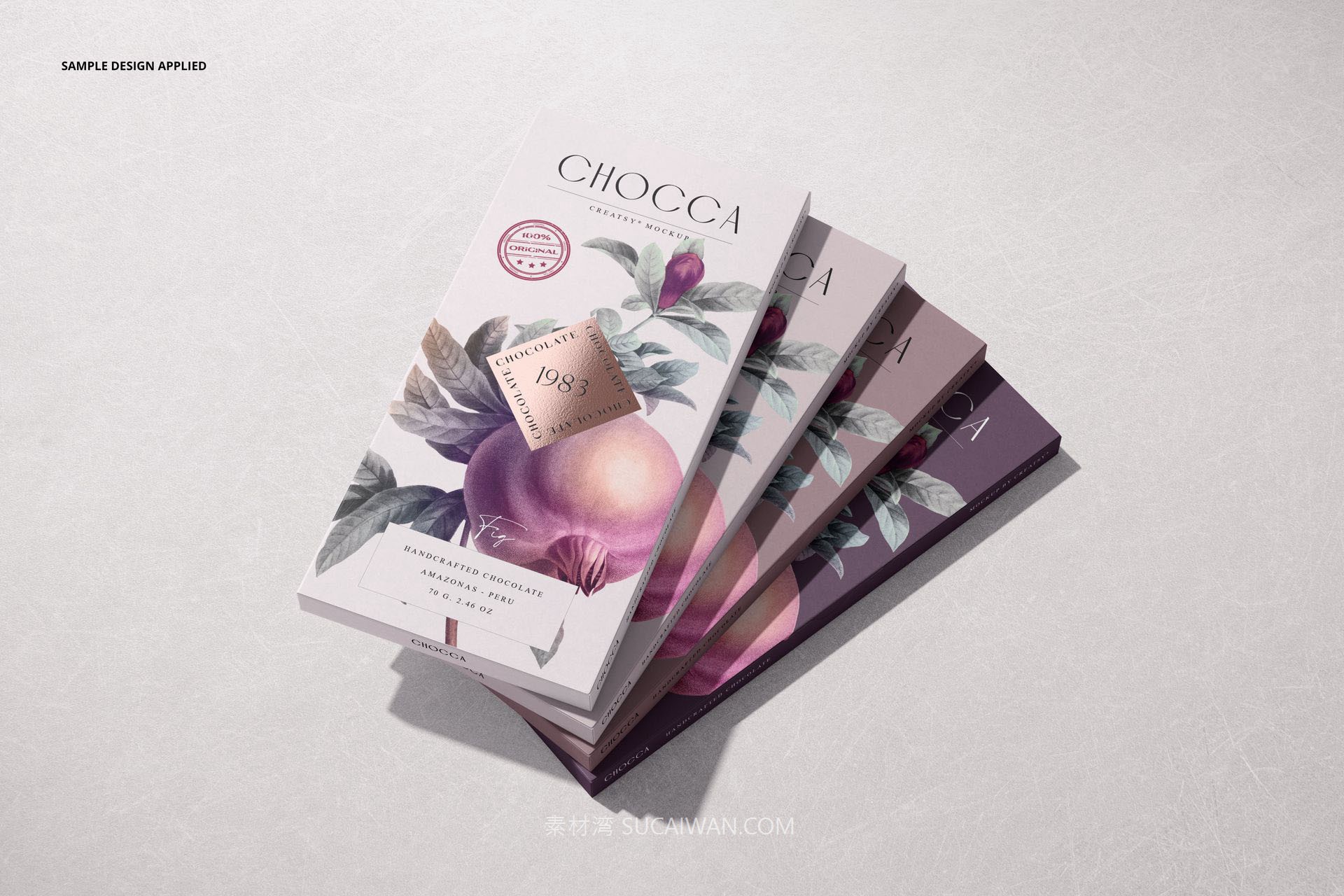 7款精致零食糖果巧克力棒包装盒设计展示PS样机模板素材 Chocolate Bar Packaging Mockup Set v.2 by Creatsy , sucaiwan.com