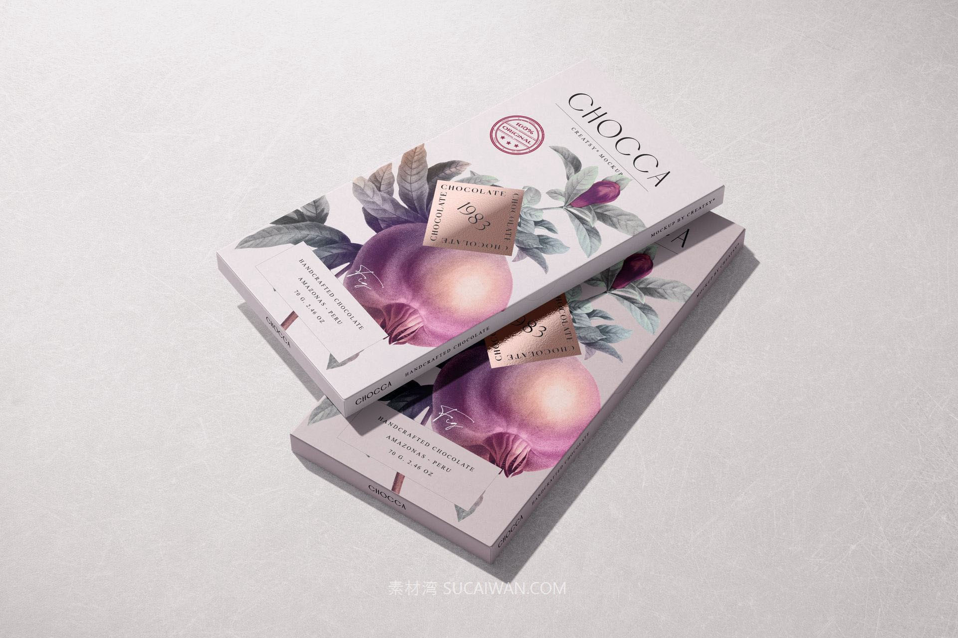 7款精致零食糖果巧克力棒包装盒设计展示PS样机模板素材 Chocolate Bar Packaging Mockup Set v.2 by Creatsy , sucaiwan.com