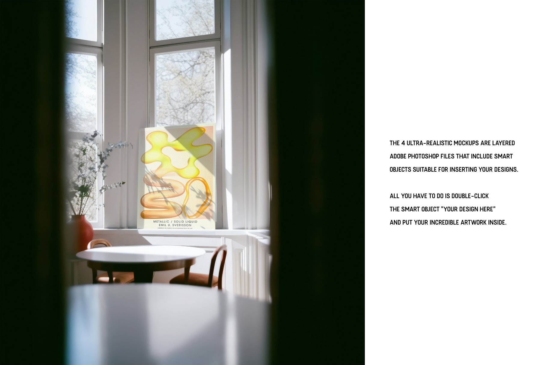 Secret Room Mockup Bundle 4个逼真室内海报展示场景样机PSD 样机素材 sucaiwan.com