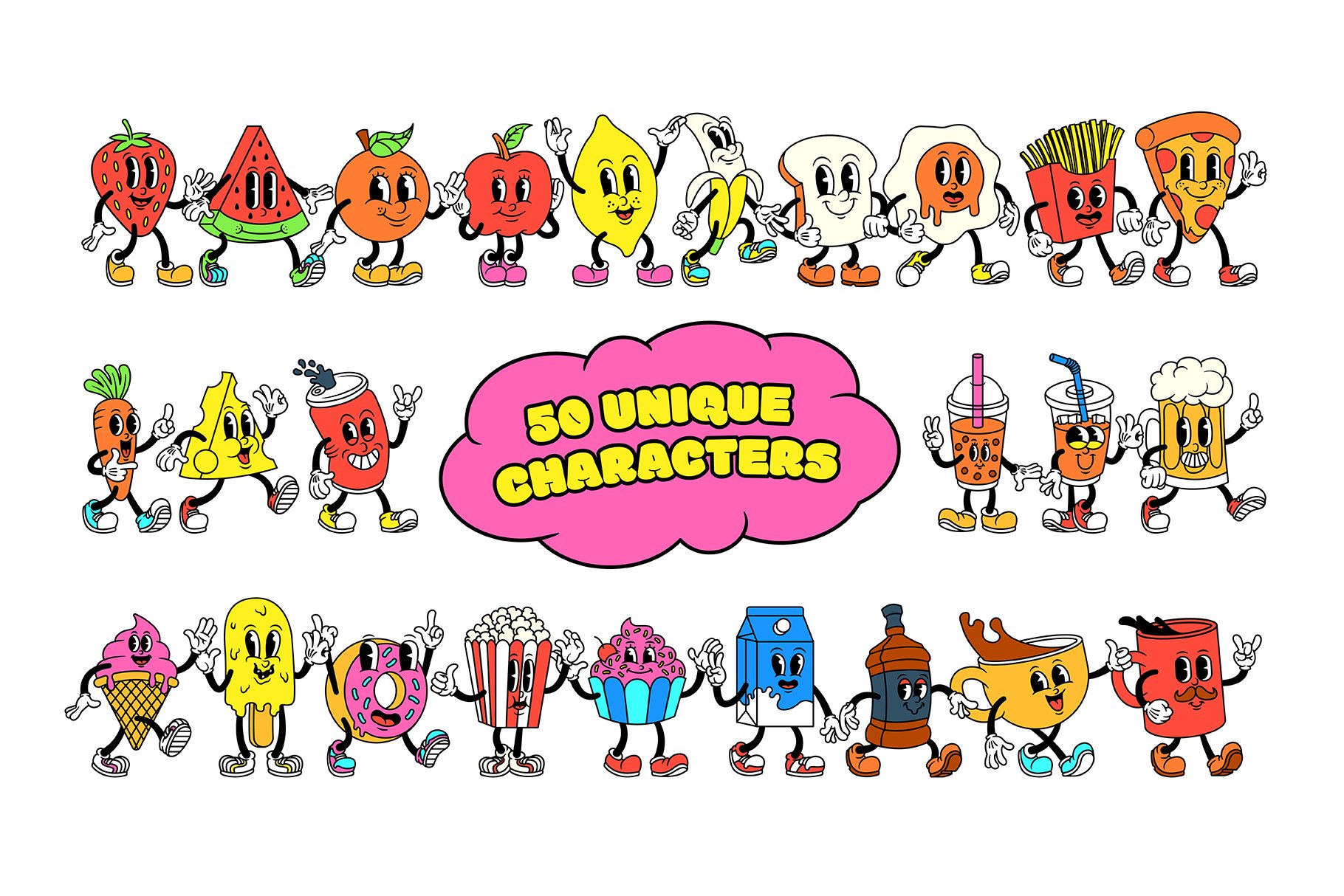 Whimsical Cartoon Vol.1 卡通风格 PNG PSD AI 表情 贴纸 海报设计图形资产 图片素材 第2张-素材湾丨精选海外优质设计素材资源 Whimsical Cartoon Vol.1 卡通风格 PNG PSD AI 表情 贴纸 海报设计图形资产 图片素材 sucaiwan.com