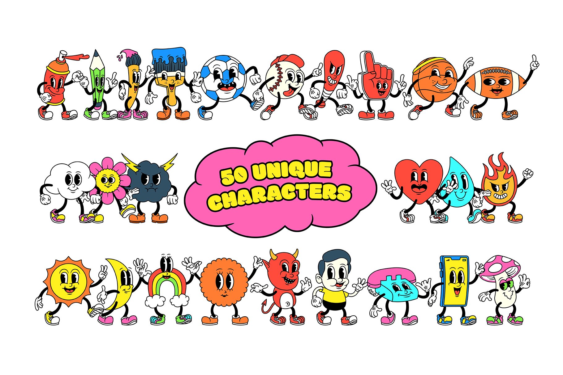 Whimsical Cartoon Vol.1 卡通风格 PNG PSD AI 表情 贴纸 海报设计图形资产 图片素材 第3张-素材湾丨精选海外优质设计素材资源 Whimsical Cartoon Vol.1 卡通风格 PNG PSD AI 表情 贴纸 海报设计图形资产 图片素材 sucaiwan.com