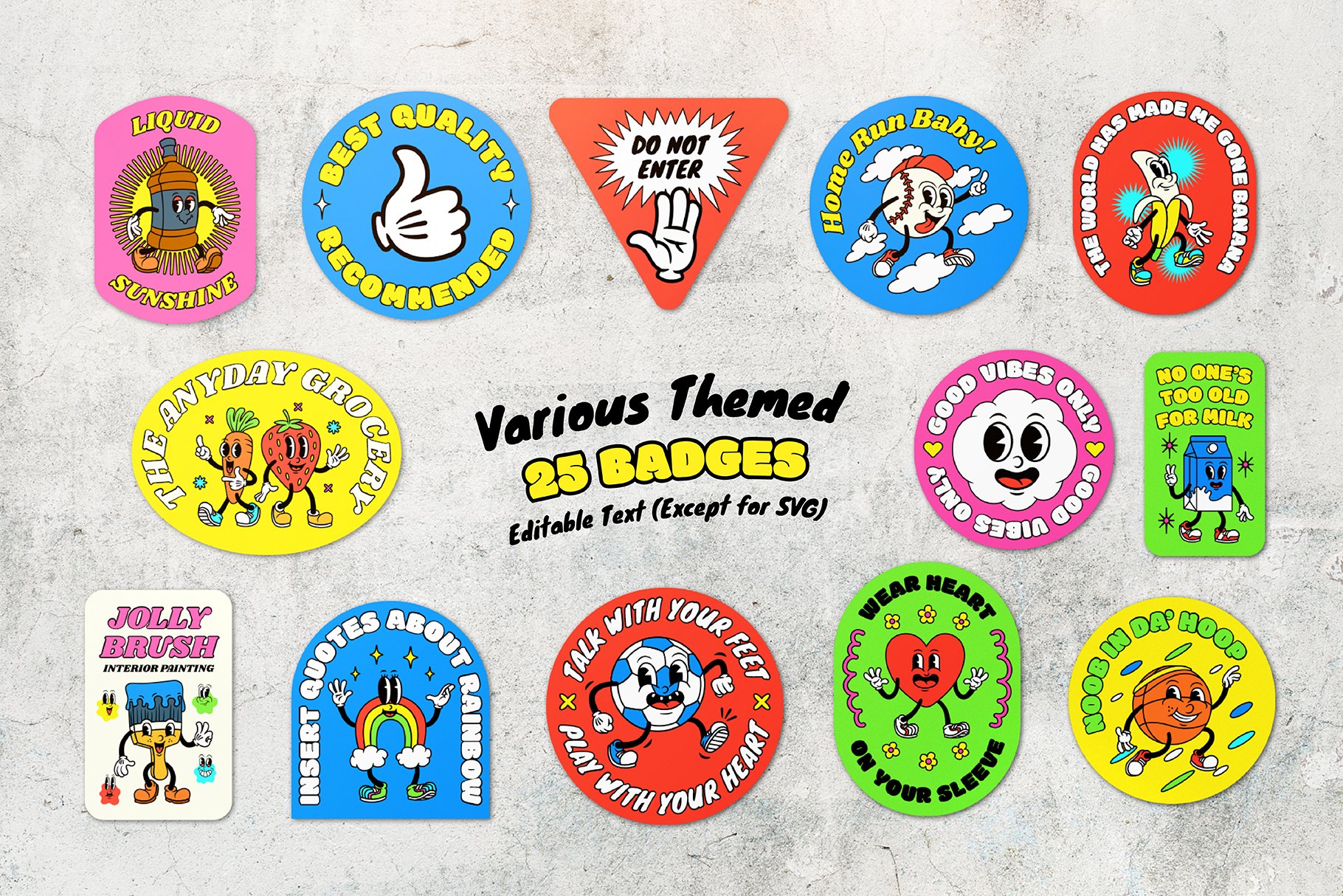 Whimsical Cartoon Vol.1 卡通风格 PNG PSD AI 表情 贴纸 海报设计图形资产 图片素材 第7张-素材湾丨精选海外优质设计素材资源 Whimsical Cartoon Vol.1 卡通风格 PNG PSD AI 表情 贴纸 海报设计图形资产 图片素材 sucaiwan.com