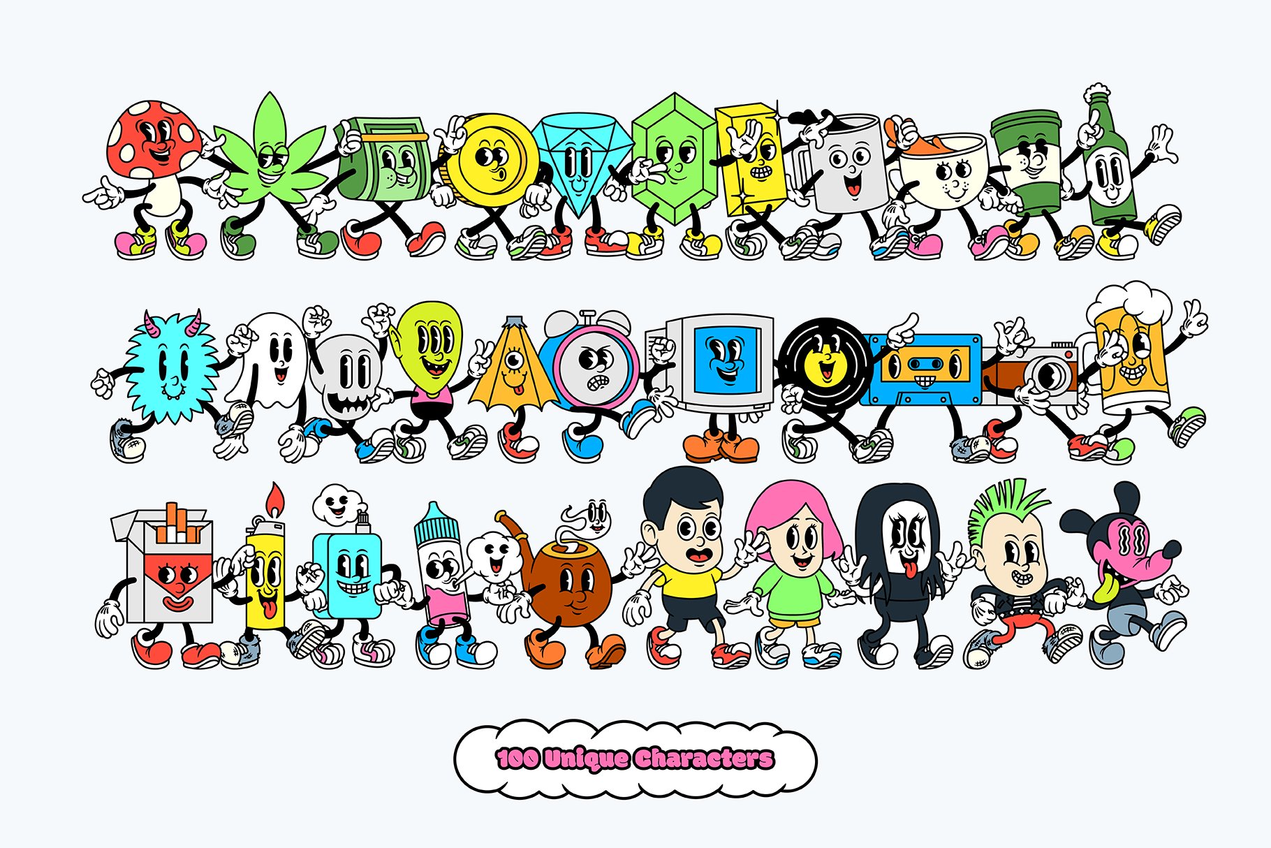 Whimsical Cartoon Vol.2 卡通风格 PNG PSD AI 表情 贴纸 海报设计图形资产 图片素材 第4张-素材湾丨精选海外优质设计素材资源 Whimsical Cartoon Vol.2 卡通风格 PNG PSD AI 表情 贴纸 海报设计图形资产 图片素材 sucaiwan.com