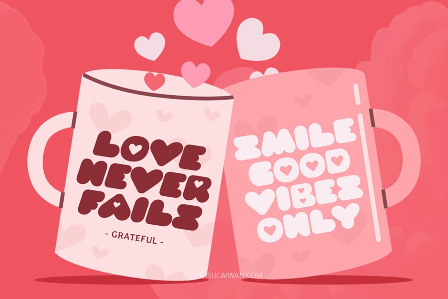 时尚可爱品牌婚礼徽标设计无衬线英文字体安装包 Lova – Lovely Feminine Font , 第3张-素材湾丨精选海外优质设计素材资源 时尚可爱品牌婚礼徽标设计无衬线英文字体安装包 Lova – Lovely Feminine Font , sucaiwan.com