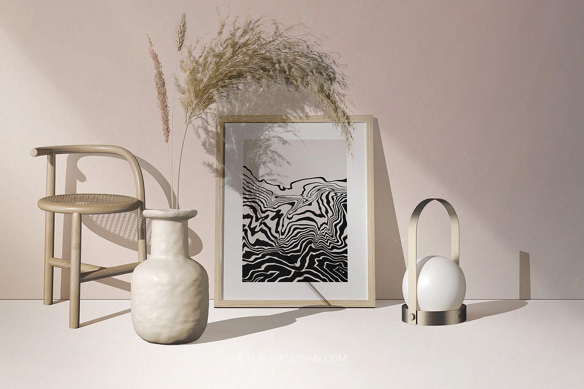 70 年代抽象艺术线条条纹波浪几何AI矢量无缝图案印花背景设计套装 Groovy Abstract Textures , sucaiwan.com