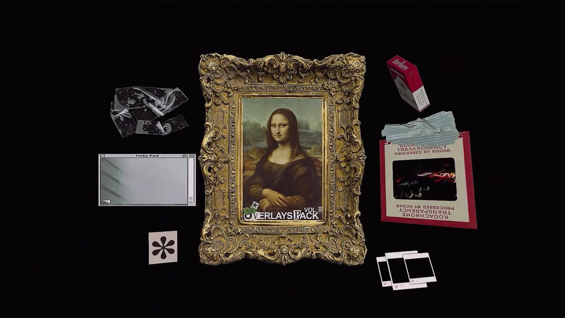 剪辑素材：700+复古短片剪辑放映机、光照、纸张、拼贴、CRT、冲击波转场叠加层素材包 OVERLAYS VOL 2 , sucaiwan.com