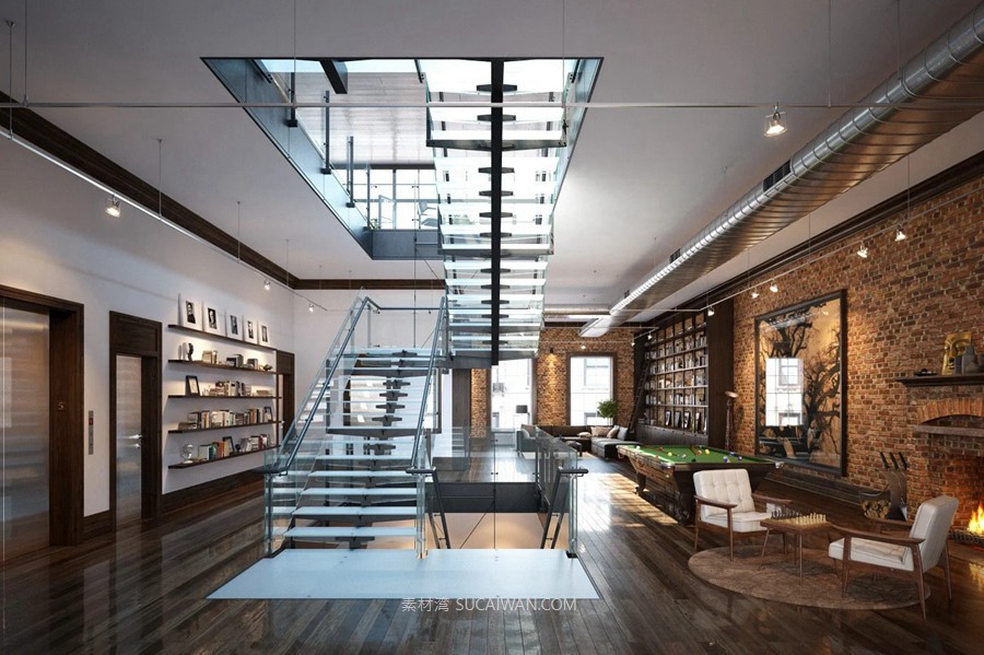 3ds Max 工业风阁楼办公室内场景资产3D模型素材 Evermotion – Archinterior Vol.46 , 第6张-素材湾丨精选海外优质设计素材资源 3ds Max 工业风阁楼办公室内场景资产3D模型素材 Evermotion – Archinterior Vol.46 , sucaiwan.com