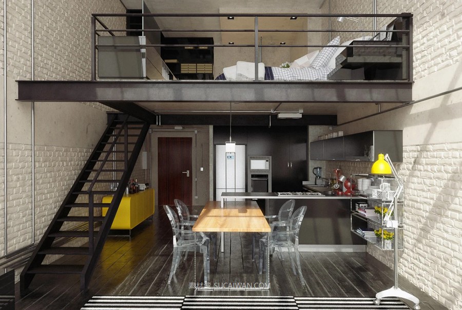 3ds Max 工业风阁楼办公室内场景资产3D模型素材 Evermotion – Archinterior Vol.46 , 第7张-素材湾丨精选海外优质设计素材资源 3ds Max 工业风阁楼办公室内场景资产3D模型素材 Evermotion – Archinterior Vol.46 , sucaiwan.com