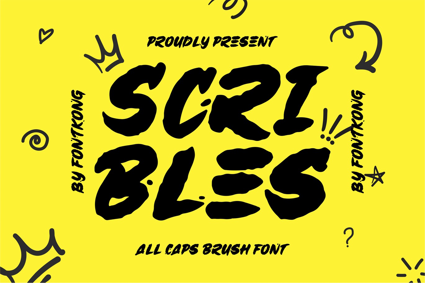 时尚创意品牌海报徽标设计无衬线英文字体安装包 Scribles – A Brush Font , 第1张-素材湾丨精选海外优质设计素材资源 时尚创意品牌海报徽标设计无衬线英文字体安装包 Scribles – A Brush Font , sucaiwan.com