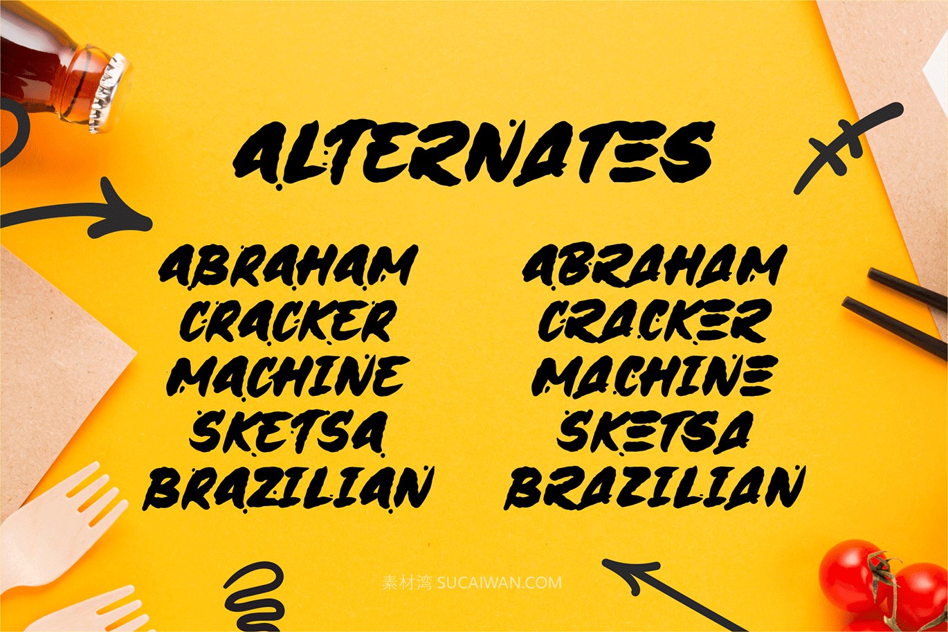 时尚创意品牌海报徽标设计无衬线英文字体安装包 Scribles – A Brush Font , 第3张-素材湾丨精选海外优质设计素材资源 时尚创意品牌海报徽标设计无衬线英文字体安装包 Scribles – A Brush Font , sucaiwan.com