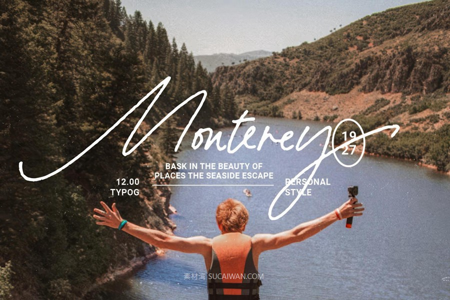 优雅复古品牌杂志包装封面设计手写英文字体安装包 Paradine — Ligature Handwritten Font , sucaiwan.com