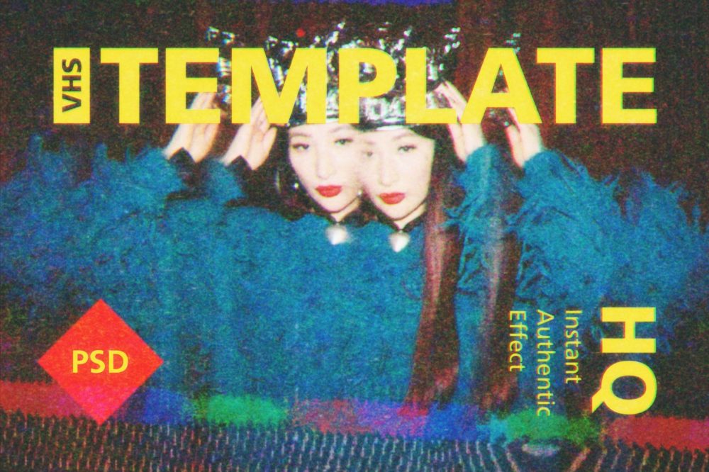 复古故障模糊照片效果PS特效滤镜样机 VHS Tape Photo Template , 第1张-素材湾丨精选海外优质设计素材资源 复古故障模糊照片效果PS特效滤镜样机 VHS Tape Photo Template , sucaiwan.com