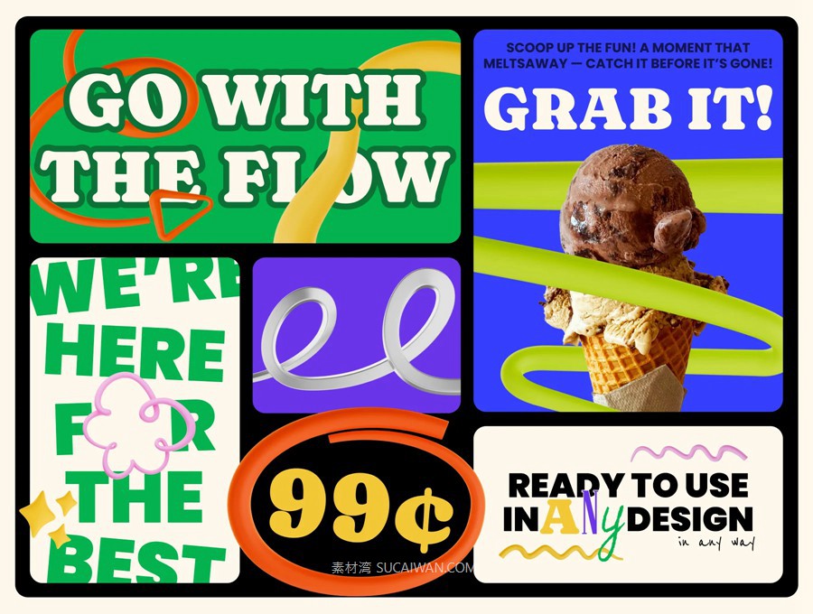 30+款现代俏皮3D涂鸦手绘箭头对勾对话框前卫潮流图形Blender/PNG/FBX格式素材 Colorful 3D Scribble Elements 图片素材 第4张-素材湾丨精选海外优质设计素材资源 30+款现代俏皮3D涂鸦手绘箭头对勾对话框前卫潮流图形Blender/PNG/FBX格式素材 Colorful 3D Scribble Elements 图片素材 sucaiwan.com