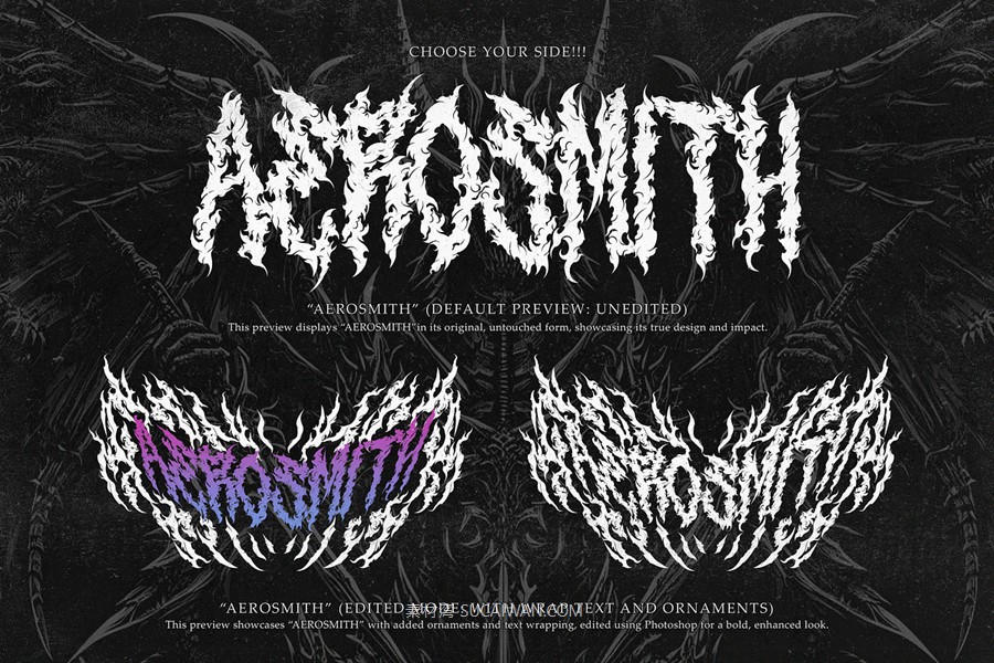 暗黑野蛮重金属纹身图腾设计装饰英文字体安装包 Mephisto – A True Black Metal Font 设计素材 第4张-素材湾丨精选海外优质设计素材资源 暗黑野蛮重金属纹身图腾设计装饰英文字体安装包 Mephisto – A True Black Metal Font 设计素材 sucaiwan.com