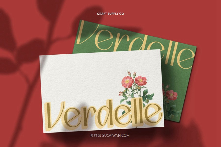 时尚优雅品牌海报徽标设计无衬线英文字体安装包 Gevaline 3D 设计素材 sucaiwan.com