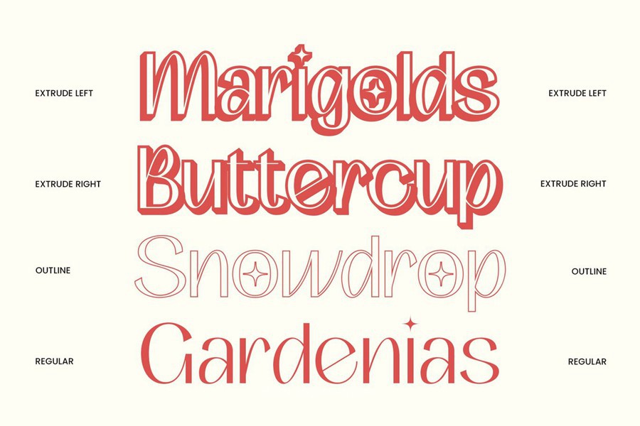 时尚优雅品牌海报徽标设计无衬线英文字体安装包 Gevaline 3D 设计素材 sucaiwan.com