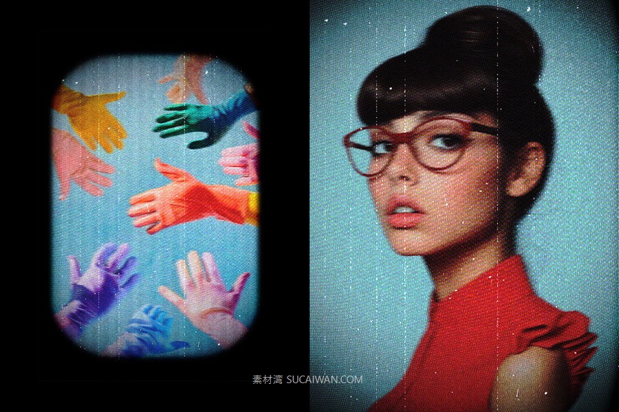 复古半色调riso打印照片效果ps特效滤镜样机 Aged TV Photo Effect 插件预设 第3张-素材湾丨精选海外优质设计素材资源 复古半色调riso打印照片效果ps特效滤镜样机 Aged TV Photo Effect 插件预设 sucaiwan.com