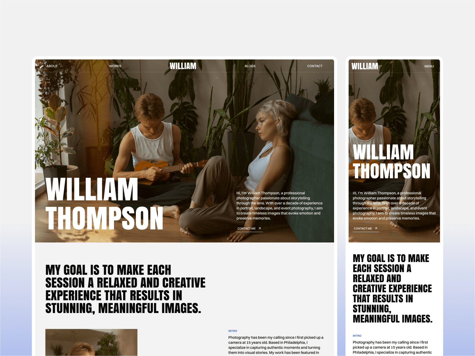 国外极简风摄影绘画艺术品作品集网站界面ui设计framer模板素材 Photographer Portfolio Framer Templates APP UI 第1张-素材湾丨精选海外优质设计素材资源 国外极简风摄影绘画艺术品作品集网站界面ui设计framer模板素材 Photographer Portfolio Framer Templates APP UI sucaiwan.com