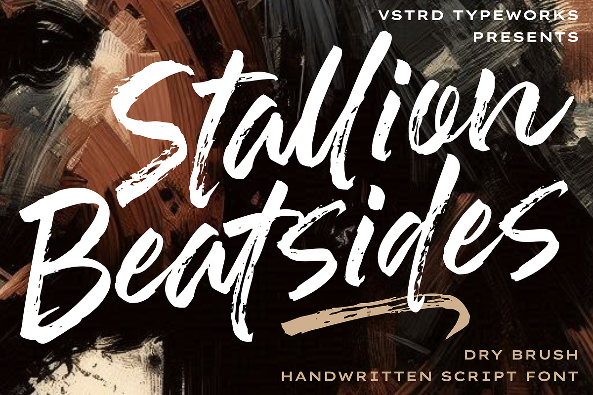 时尚品牌海报徽标设计手写英文字体安装包 Stallion Beatsides – Dry Brush Font 设计素材 第1张-素材湾丨精选海外优质设计素材资源 时尚品牌海报徽标设计手写英文字体安装包 Stallion Beatsides – Dry Brush Font 设计素材 sucaiwan.com