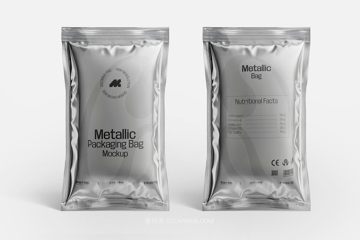 5款逼真金属质感食品咖啡酱料包装袋设计展示PSD样机模板素材 Packaging Metallic Sachet Mockup 样机素材 第6张-素材湾丨精选海外优质设计素材资源 5款逼真金属质感食品咖啡酱料包装袋设计展示PSD样机模板素材 Packaging Metallic Sachet Mockup 样机素材 sucaiwan.com