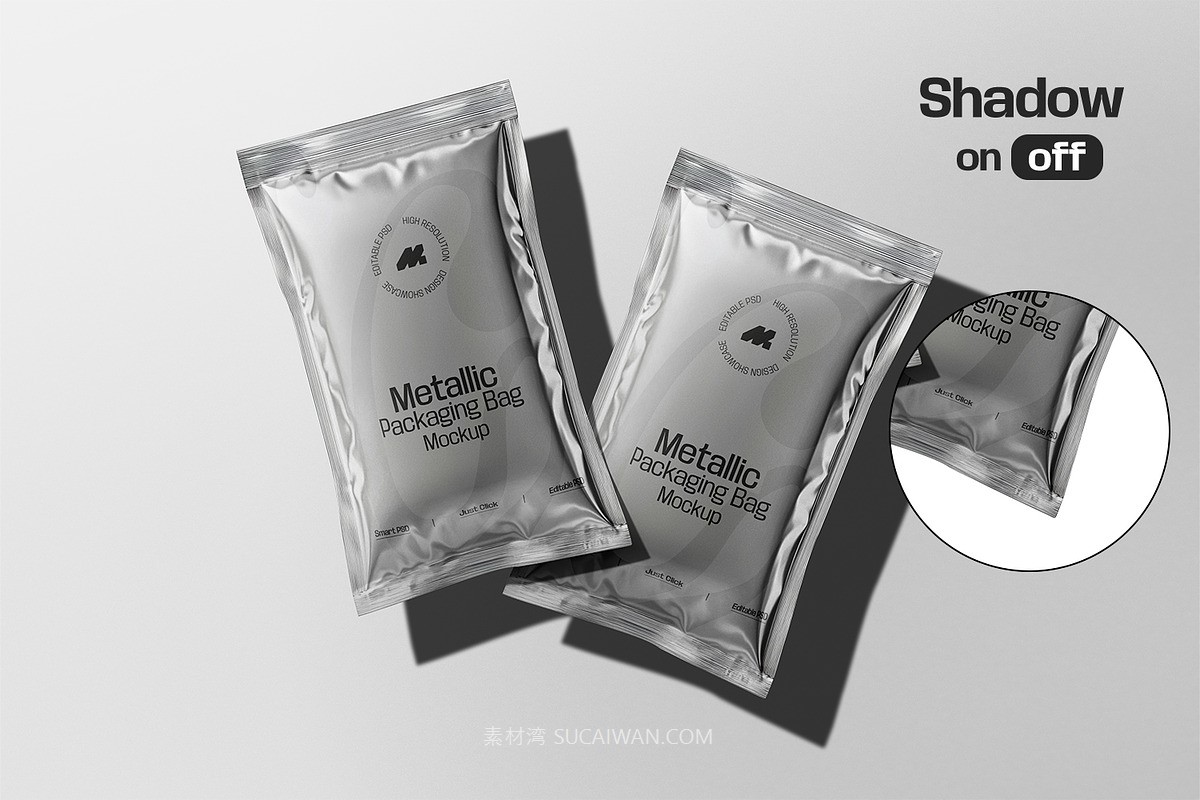 5款逼真金属质感食品咖啡酱料包装袋设计展示PSD样机模板素材 Packaging Metallic Sachet Mockup 样机素材 第9张-素材湾丨精选海外优质设计素材资源 5款逼真金属质感食品咖啡酱料包装袋设计展示PSD样机模板素材 Packaging Metallic Sachet Mockup 样机素材 sucaiwan.com