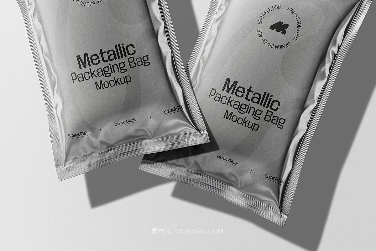 5款逼真金属质感食品咖啡酱料包装袋设计展示PSD样机模板素材 Packaging Metallic Sachet Mockup 样机素材 第12张-素材湾丨精选海外优质设计素材资源 5款逼真金属质感食品咖啡酱料包装袋设计展示PSD样机模板素材 Packaging Metallic Sachet Mockup 样机素材 sucaiwan.com