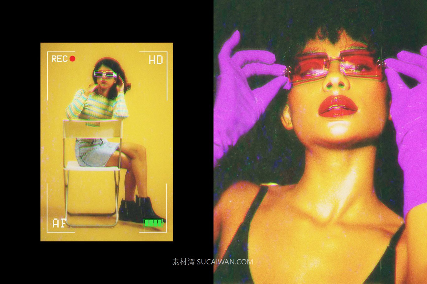 复古故障模糊照片效果ps特效滤镜样机 Vintage VHS Tape Template 插件预设 第3张-素材湾丨精选海外优质设计素材资源 复古故障模糊照片效果ps特效滤镜样机 Vintage VHS Tape Template 插件预设 sucaiwan.com