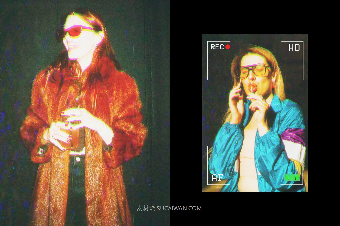 复古故障模糊照片效果ps特效滤镜样机 Vintage VHS Tape Template 插件预设 第6张-素材湾丨精选海外优质设计素材资源 复古故障模糊照片效果ps特效滤镜样机 Vintage VHS Tape Template 插件预设 sucaiwan.com