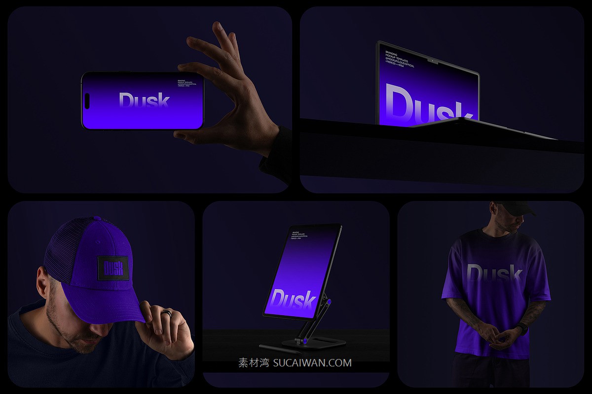 Dusk Branding Mockups Kit 23款高级工业风作品集设计手机电脑手提袋名片品牌VI应用展示效果图PSD样机素材 样机素材 第2张-素材湾丨精选海外优质设计素材资源 Dusk Branding Mockups Kit 23款高级工业风作品集设计手机电脑手提袋名片品牌VI应用展示效果图PSD样机素材 样机素材 sucaiwan.com