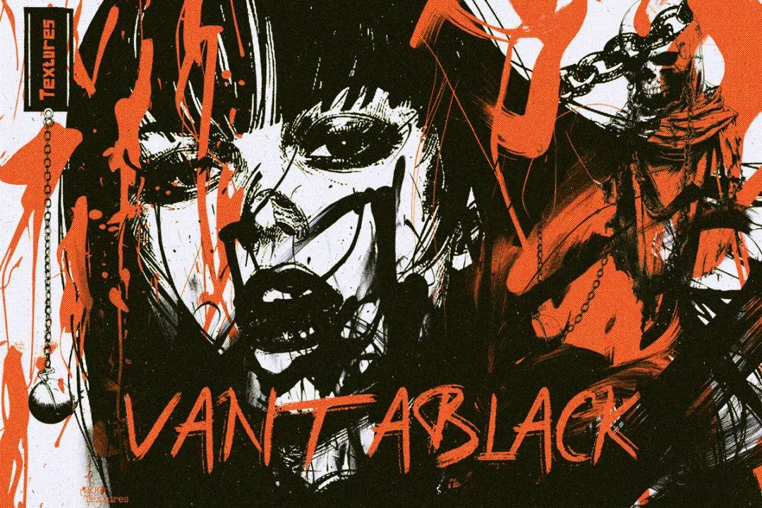 200个前卫街头氛围涂鸦艺术水墨颜料手绘笔迹飞溅PNG免扣叠加纹理素材 VANTABLACK TEXTURES , sucaiwan.com