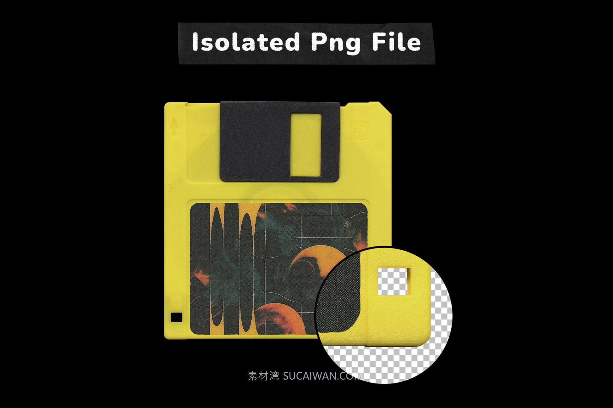 Floppy Disk Cover Mockup Pack 复古怀旧科技塑料袋贴纸标签地下摇滚风PNG免抠图PS设计素材 图片素材 第4张-素材湾丨精选海外优质设计素材资源 Floppy Disk Cover Mockup Pack 复古怀旧科技塑料袋贴纸标签地下摇滚风PNG免抠图PS设计素材 图片素材 sucaiwan.com