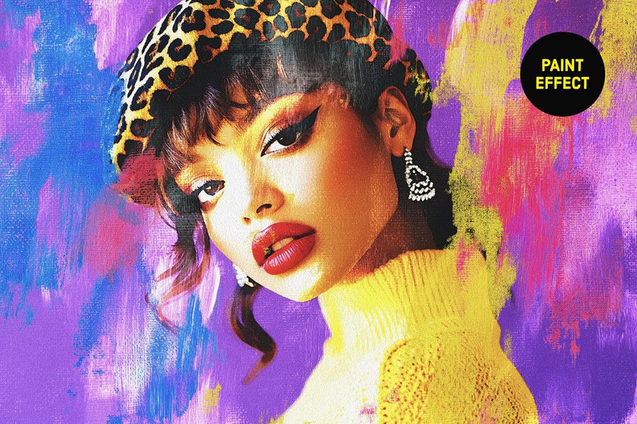 彩色丙烯酸绘画照片效果ps特效滤镜样机 Paint Photo Effect 插件预设 第1张-素材湾丨精选海外优质设计素材资源 彩色丙烯酸绘画照片效果ps特效滤镜样机 Paint Photo Effect 插件预设 sucaiwan.com