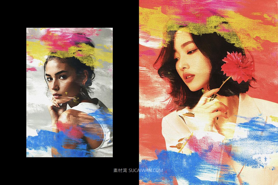 彩色丙烯酸绘画照片效果ps特效滤镜样机 Paint Photo Effect 插件预设 第4张-素材湾丨精选海外优质设计素材资源 彩色丙烯酸绘画照片效果ps特效滤镜样机 Paint Photo Effect 插件预设 sucaiwan.com