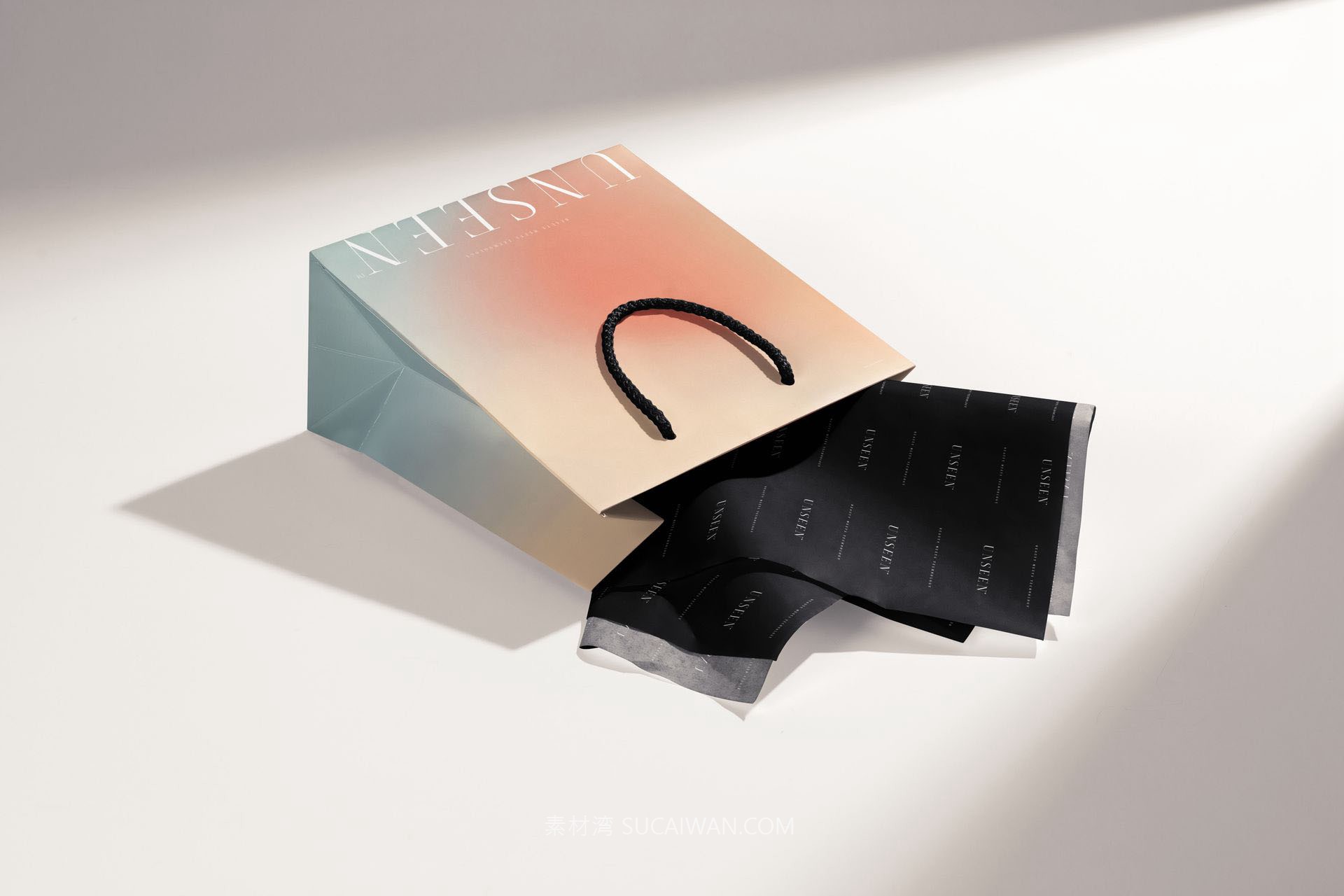 9款高级礼品包装纸装饰纸手提袋设计展示PSD样机效果图模板 Tissue Paper in Gift Bag Mockup by creatsy 样机素材 第6张-素材湾丨精选海外优质设计素材资源 9款高级礼品包装纸装饰纸手提袋设计展示PSD样机效果图模板 Tissue Paper in Gift Bag Mockup by creatsy 样机素材 sucaiwan.com