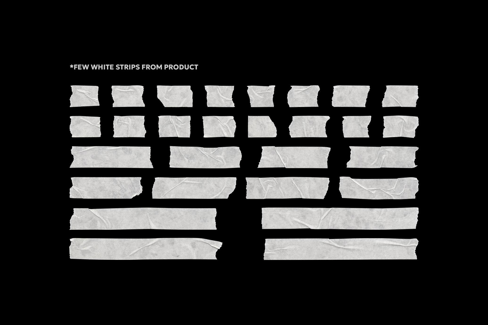 129个复古潮流皱褶撕裂粗糙黑白胶带系列拼贴艺术海报视频封面设计PNG透明贴纸 Black & White Duct Tape Strips , 第7张-素材湾丨精选海外优质设计素材资源 129个复古潮流皱褶撕裂粗糙黑白胶带系列拼贴艺术海报视频封面设计PNG透明贴纸 Black & White Duct Tape Strips , sucaiwan.com