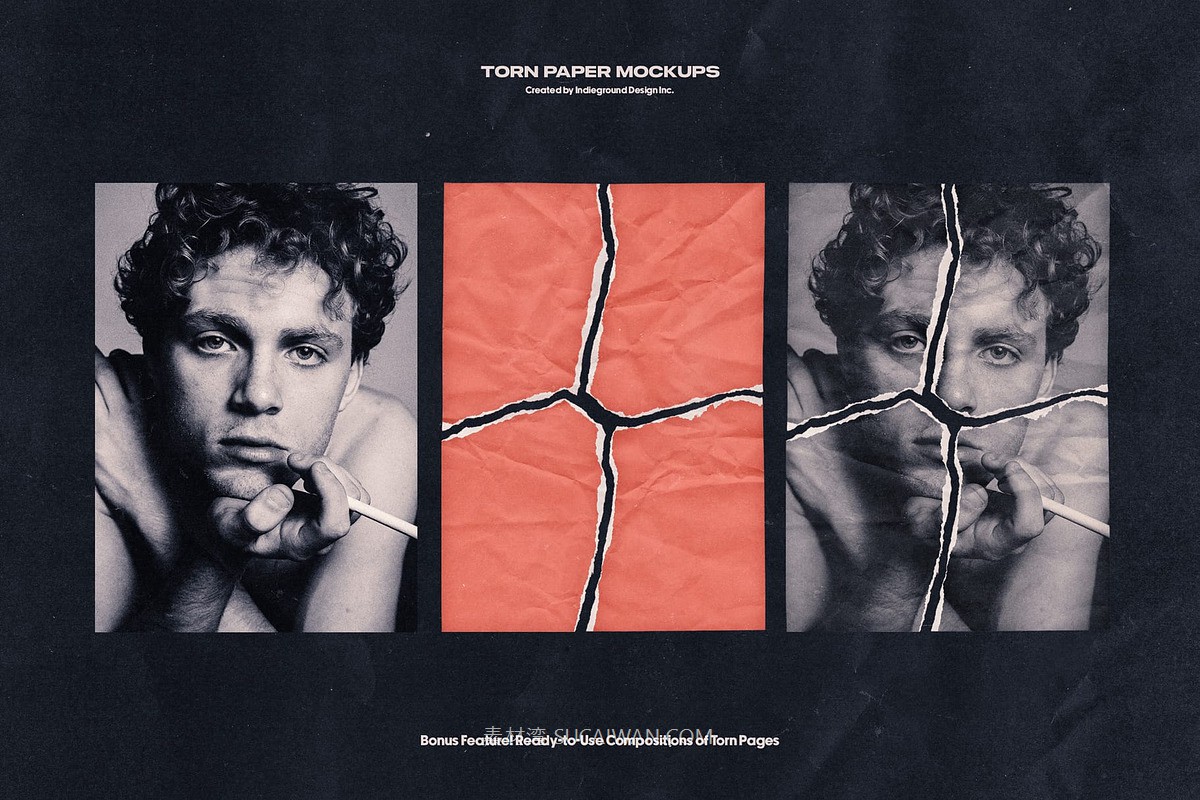 280个复古时尚美学撕纸模型和纸张纸条纹理海报设计PNG/PSD样机套装 Torn Paper Mockups & Textures + 3个视频教程 , 第9张-素材湾丨精选海外优质设计素材资源 280个复古时尚美学撕纸模型和纸张纸条纹理海报设计PNG/PSD样机套装 Torn Paper Mockups & Textures + 3个视频教程 , sucaiwan.com