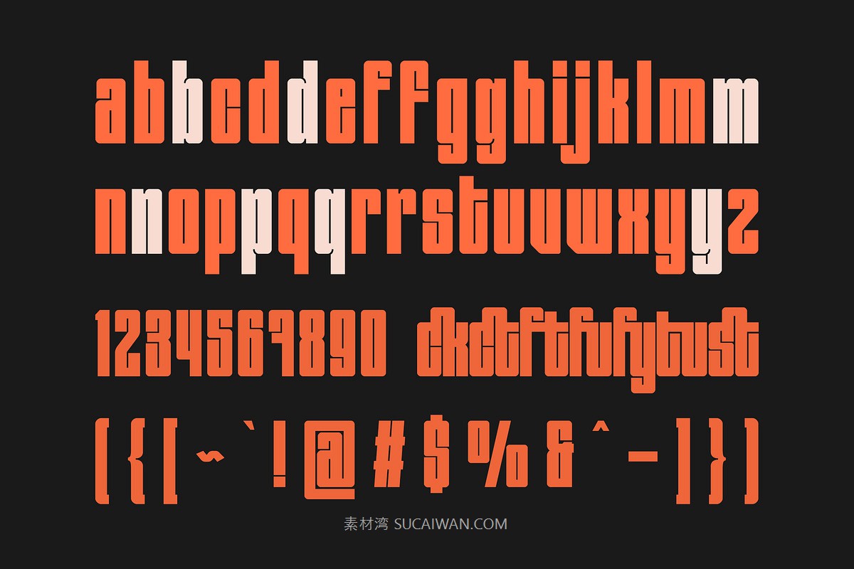 现代简约杂志海报包装网页设计无衬线英文字体安装包 Seriusans – Condensed Sans Display Font 设计素材 sucaiwan.com