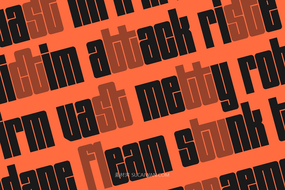 现代简约杂志海报包装网页设计无衬线英文字体安装包 Seriusans – Condensed Sans Display Font 设计素材 sucaiwan.com