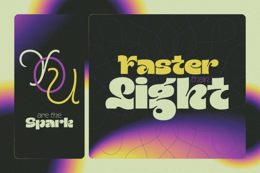 复古未来科幻酸性逆反差品牌Logo标题设计装饰英文字体安装包Gravity Shift – Variable Font Family 设计素材 sucaiwan.com