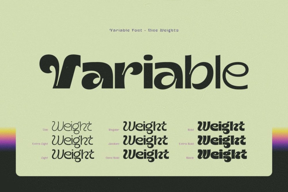 复古未来科幻酸性逆反差品牌Logo标题设计装饰英文字体安装包Gravity Shift – Variable Font Family 设计素材 sucaiwan.com