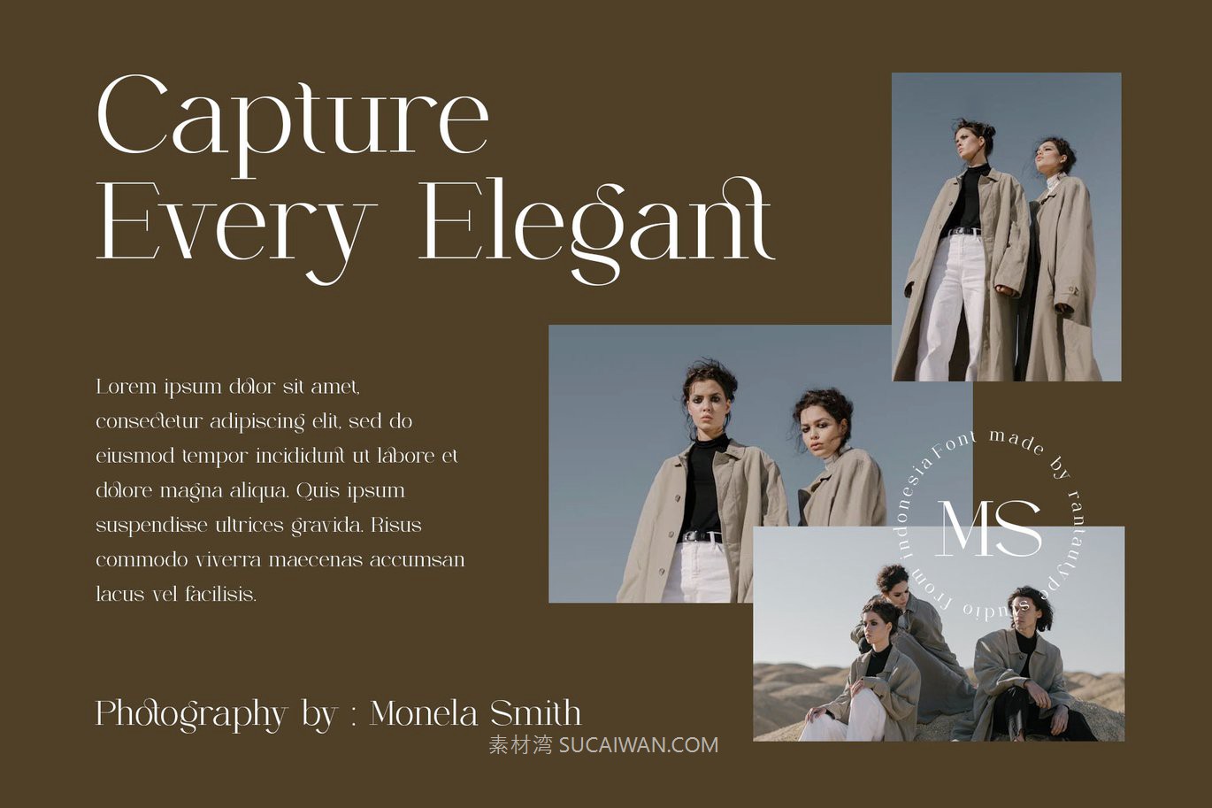 现代时尚品牌杂志婚礼徽标设计衬线英文字体安装包 Ashegia Modern Serif Font 设计素材 sucaiwan.com