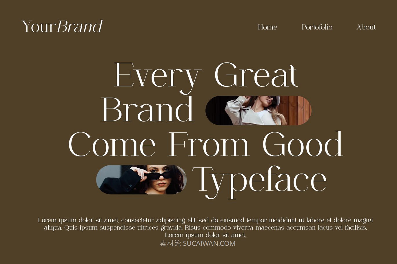 现代时尚品牌杂志婚礼徽标设计衬线英文字体安装包 Ashegia Modern Serif Font 设计素材 sucaiwan.com