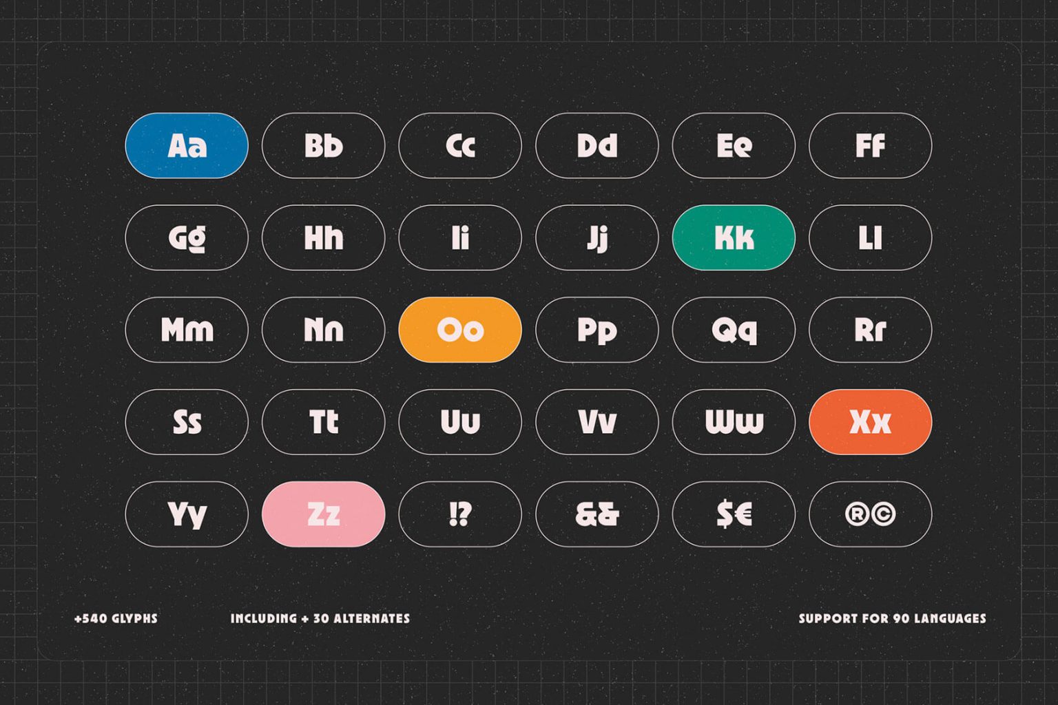 英文字体：复古无衬线现代趣味卡品牌VI应用视觉海报杂志封面字体 Joyse Font Family 设计素材 sucaiwan.com