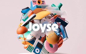 英文字体：复古无衬线现代趣味卡品牌VI应用视觉海报杂志封面字体 Joyse Font Family