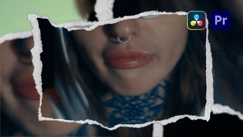 15个创意复古时尚感纸张拼贴转场过渡PR/达芬奇模板 Paper Transitions , sucaiwan.com