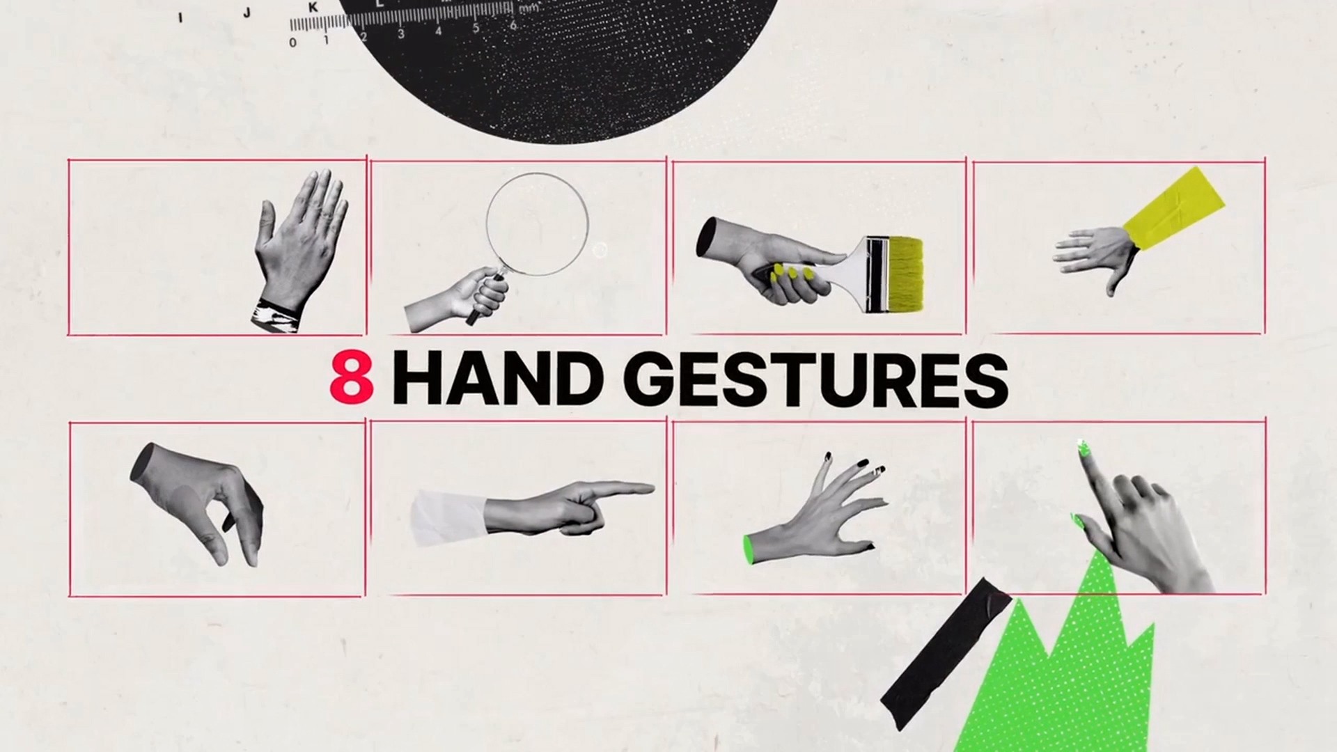 14个复古纸质拼贴粗犷标题手势叠加元素AE/PR/FCPX视频模板三合一 In Good Hands Titles , sucaiwan.com