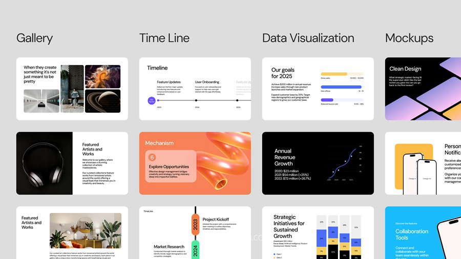 167页独特创意作品集个人简历设计图文排版幻灯片Figma/PPT/Key格式素材 SlideKit Pro: The Ultimate Presentation Toolkit , 第5张-素材湾丨精选海外优质设计素材资源 167页独特创意作品集个人简历设计图文排版幻灯片Figma/PPT/Key格式素材 SlideKit Pro: The Ultimate Presentation Toolkit , sucaiwan.com