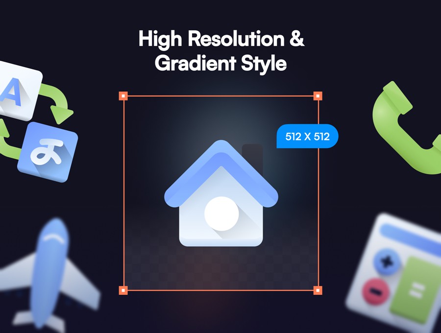 50款色彩渐变风格APP/网站界面设计矢量图标Ai/Figma/Png格式素材 Home Screen App Icon 图标素材 sucaiwan.com