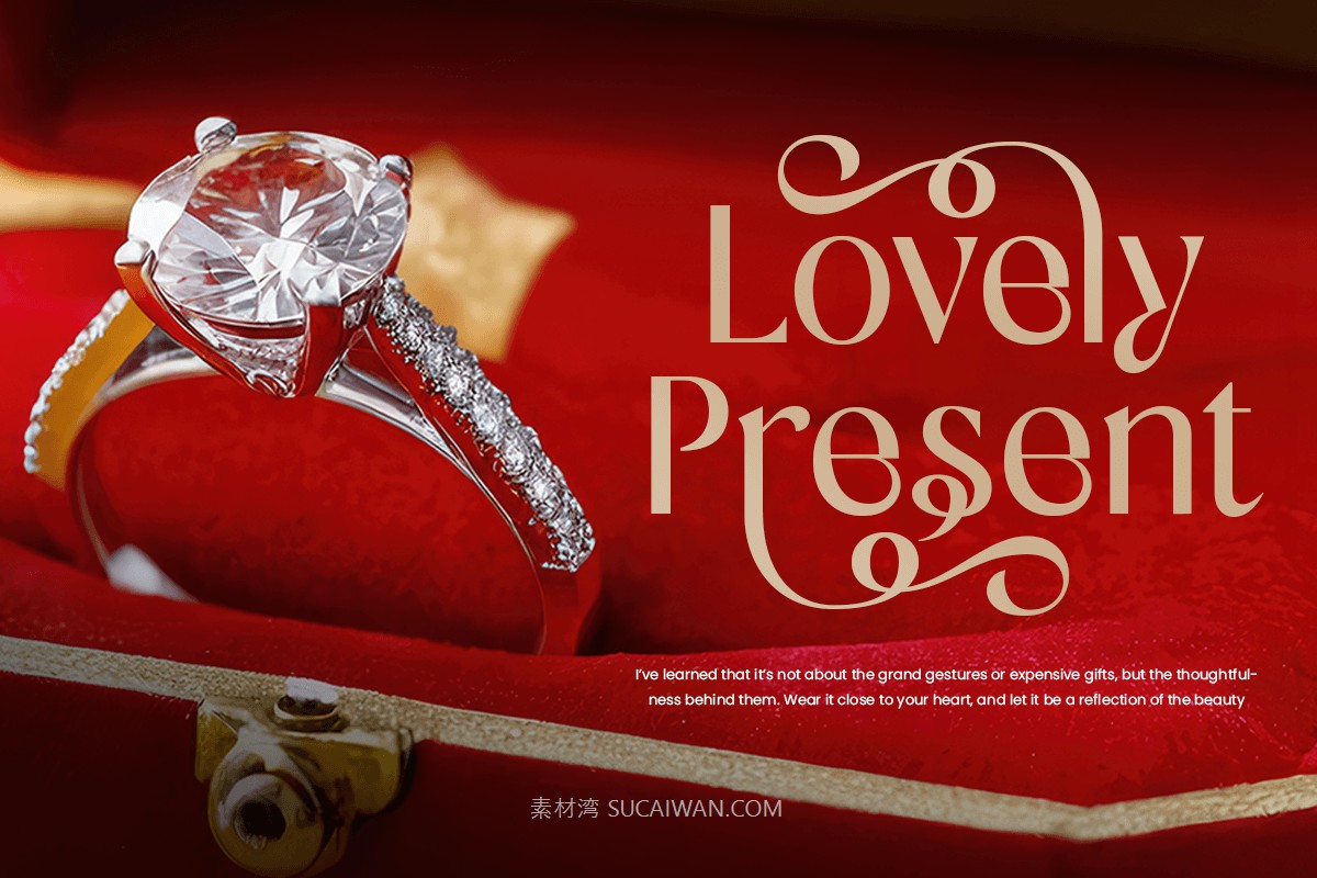 时尚优雅品牌包装婚礼请柬设计衬线英文字体安装包 Senorita – Lovely Elegant Serif Font 设计素材 sucaiwan.com