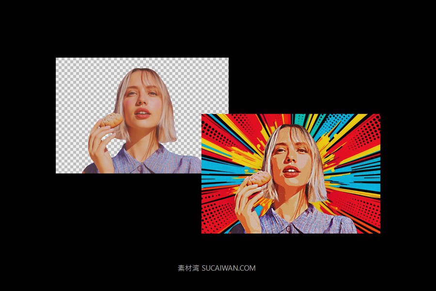 复古半色调riso打印照片效果ps特效滤镜样机 Colorful Pop-Art Photo Effect 插件预设 第5张-素材湾丨精选海外优质设计素材资源 复古半色调riso打印照片效果ps特效滤镜样机 Colorful Pop-Art Photo Effect 插件预设 sucaiwan.com